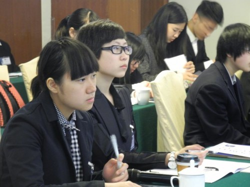 Delegates in committee at YMUN-China