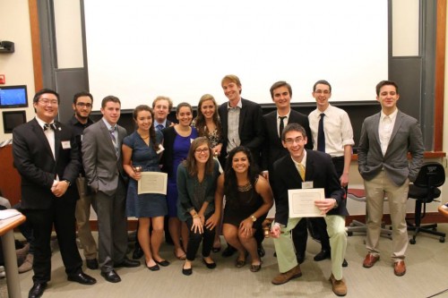 The College of William and Mary pose with their Outstanding Delegation award.