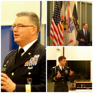 Clockwise: Major General Ricky Waddell, Dr. Scott Helfstein, and Major John Childress