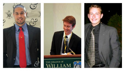From left to right: Samatar Yonis, Connor Smith, and John Kirn. (Photos Courtesy of the W&M IRC and &MUN Photographers)