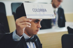 Delegate of Colombia. Photo credits: Laura Arévalo (COLMUN Team)