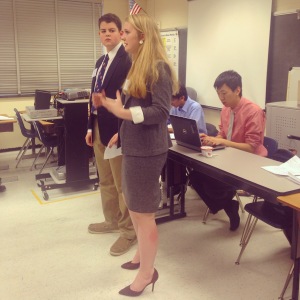 Delegate Morgan Rose and Henry Blaime make their case in the UNDC