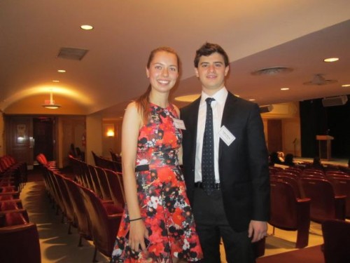 DGS- Aiden Slavin and Harriet Fisher pose for a picture