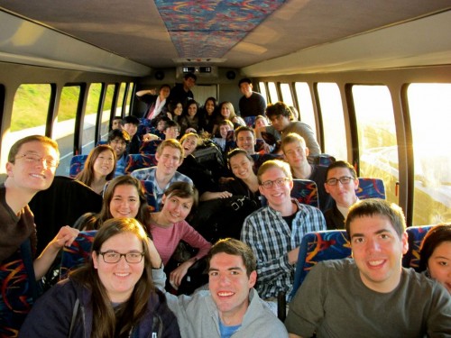 The UPMUNC 2012 Georgetown Delegation en route to Philly.