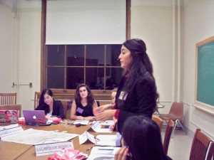 A delegate speaks during committee Session at CIAC (Photo Courtesy of Kriti Agarwal)