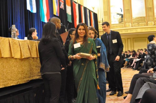 Delegates receiving their awards during Closing Ceremonies