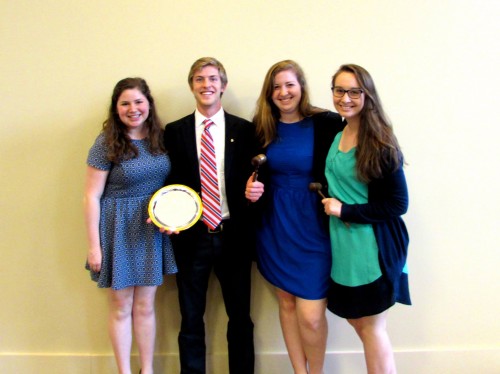The Duke University delegation won Outstanding Delegation.