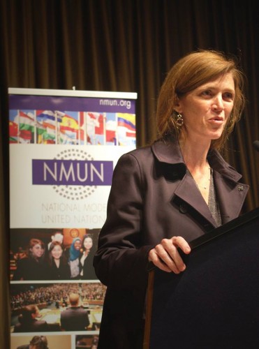 Samantha Power was one of many distinguished speakers at NMUN NY 2014