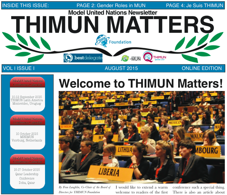 THIMUN Matters - 2015 08 August