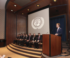 Secretary-General Duncan Justice welcomes delegates to the fourth edition of IUMUNC