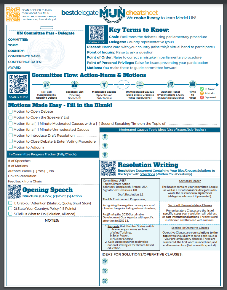 Mini Sim Page - Best Delegate Model United Nations